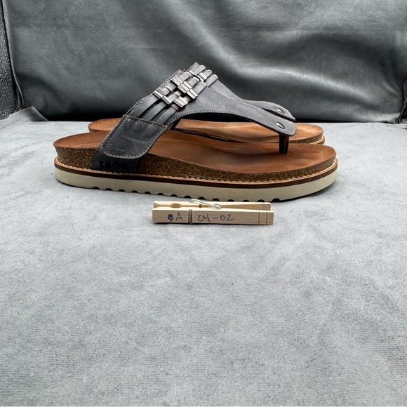 Taos Stupendous Sandal Women’s Size 8.5 Steel Leather Boho Thong - Picture 14 of 14